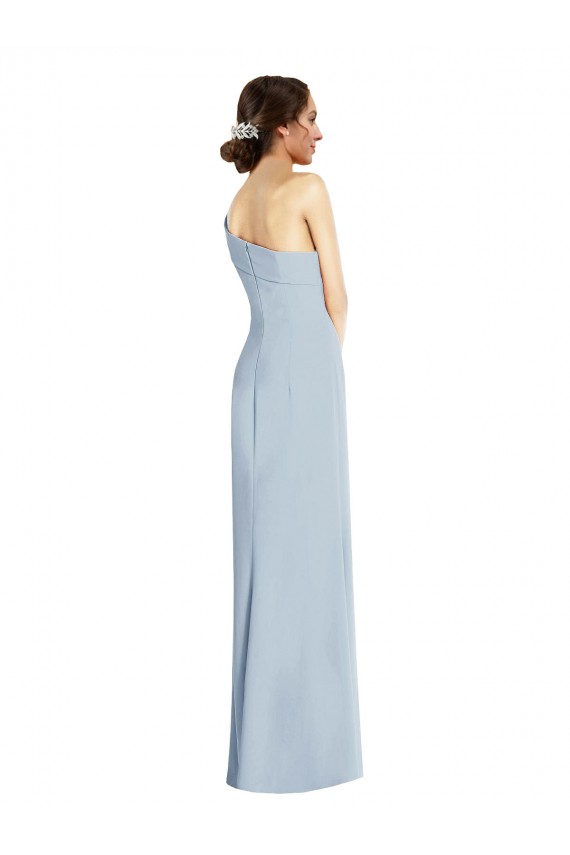 Sleeveless Light Sky Blue Trumpet Off the Shoulder Formal Evening Gown / Prom Dress / Bridesmaid Dress Maidstone