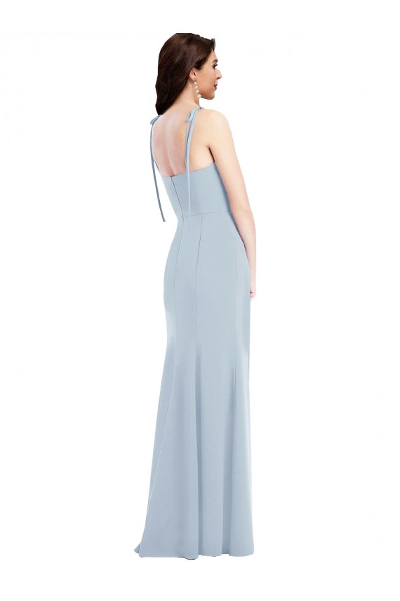 Sleeveless Light Sky Blue Low Back Trumpet Strapless Bridesmaid Dress / Formal Dress Maidstone