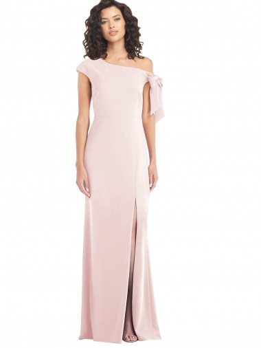Cap Sleeves Pink Trumpet Off the Shoulder Formal Evening Gown / Prom Dress / Bridesmaid Dress Maidstone