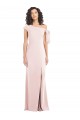 Cap Sleeves Pink Trumpet Off the Shoulder Formal Evening Gown / Prom Dress / Bridesmaid Dress Maidstone