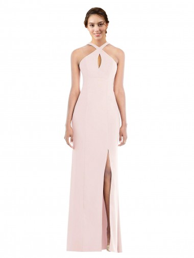 Sleeveless Pink Low Back Trumpet Halter Neck Formal Evening Gown / Prom Dress / Bridesmaid Dress Maidstone
