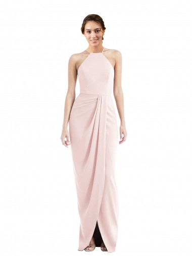 Sleeveless Pink Trumpet Halter Neck Semi Formal Evening Dress / Prom Dress / Bridesmaid Dress Maidstone