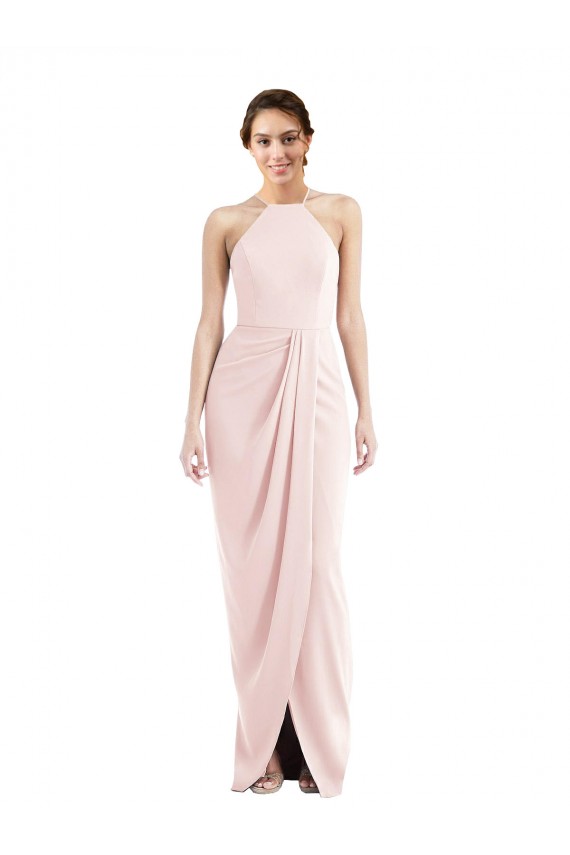 Sleeveless Pink Trumpet Halter Neck Semi Formal Evening Dress / Prom Dress / Bridesmaid Dress Maidstone