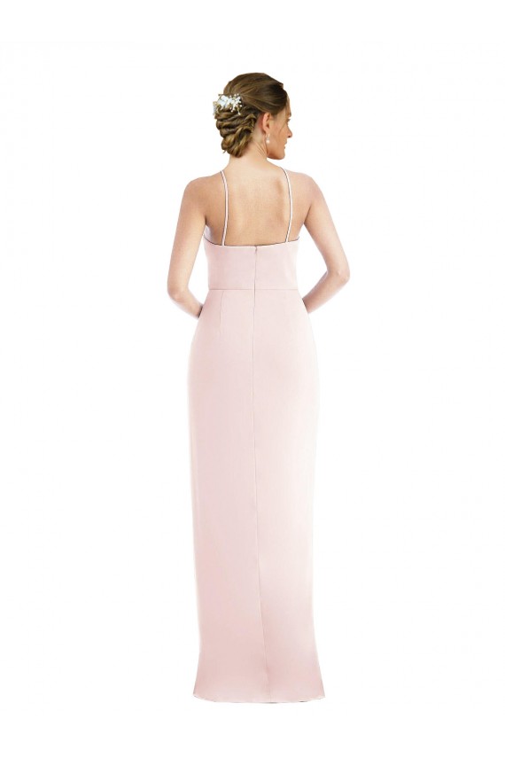 Sleeveless Pink Trumpet Halter Neck Semi Formal Evening Dress / Prom Dress / Bridesmaid Dress Maidstone