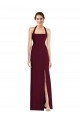 Sleeveless Burgundy Gold Open Back Trumpet Halter Neck Semi Formal Evening Dress / Prom Dress / Bridesmaid Dress Maidstone