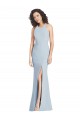 Sleeveless Light Sky Blue Criss Cross Open Back Trumpet Halter Neck Evening Dress / Bridesmaid Dress Maidstone
