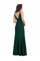 Sleeveless Midnight Green V-Back A-Line V-Neck Formal Dress / Bridesmaid Dress Maidstone