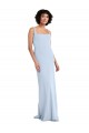 Sleeveless Light Sky Blue Sheath Square Neck Prom Dress / Bridesmaid Dress Maidstone