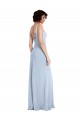 Sleeveless Light Sky Blue Sheath Square Neck Prom Dress / Bridesmaid Dress Maidstone