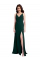 Sleeveless Midnight Green V-Back A-Line V-Neck Formal Evening Gown / Prom Dress / Bridesmaid Dress Maidstone