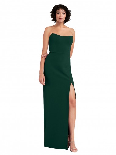 Sleeveless Midnight Green Low Back Sheath Scoop Neck Formal Evening Gown / Prom Dress / Bridesmaid Dress Maidstone