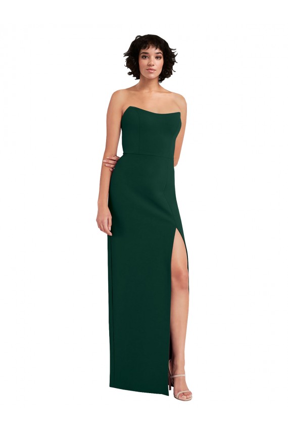 Sleeveless Midnight Green Low Back Sheath Scoop Neck Formal Evening Gown / Prom Dress / Bridesmaid Dress Maidstone