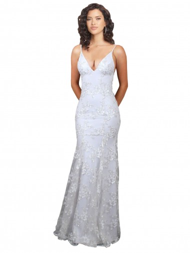 Sleeveless White Backless Mermaid V-Neck Formal Evening Gown / Prom Dress / Bridesmaid Dress Maidstone