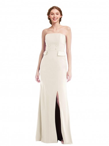 Sleeveless Ivory Trumpet Strapless Semi Formal Evening Dress / Prom Dress / Bridesmaid Dress Maidstone