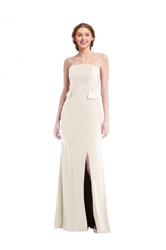 Sleeveless Ivory Trumpet Strapless Semi Formal Evening Dress / Prom Dress / Bridesmaid Dress Maidstone