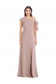 Sleeveless Dusty Pink A-Line Off the Shoulder Formal Evening Gown / Prom Dress / Bridesmaid Dress Maidstone