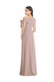 Sleeveless Dusty Pink A-Line Off the Shoulder Formal Evening Gown / Prom Dress / Bridesmaid Dress Maidstone
