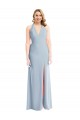 Sleeveless Light Sky Blue Open Back Trumpet Halter Neck Bridesmaid Dress / Evening Dress Maidstone