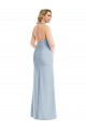 Sleeveless Light Sky Blue Open Back Trumpet Halter Neck Bridesmaid Dress / Evening Dress Maidstone