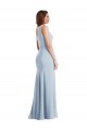Sleeveless Light Sky Blue Trumpet One Shoulder Formal Evening Gown / Prom Dress / Bridesmaid Dress Maidstone