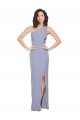 Sleeveless Smoke Blue Sheath One Shoulder Formal Evening Gown / Prom Dress / Bridesmaid Dress Maidstone