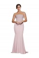 Sleeveless Mauve Low Back Sheath Strapless Formal Evening Gown / Prom Dress / Bridesmaid Dress Maidstone