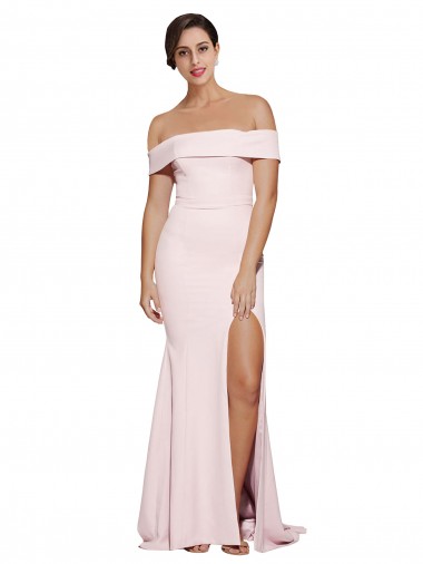 Sleeveless Pink Low Back Sheath Square Neck Formal Evening Gown / Prom Dress / Bridesmaid Dress Maidstone