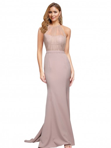 Sleeveless Dusty Pink Sheath Sweetheart Formal Evening Gown / Prom Dress / Bridesmaid Dress Maidstone