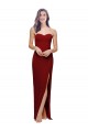 Sleeveless Burgundy Low Back Sheath Sweetheart Bridesmaid Dress / Evening Dress Maidstone