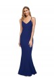 Sleeveless Royal Blue Low Back Sheath V-Neck Formal Dress / Bridesmaid Dress Maidstone