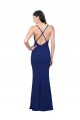 Sleeveless Royal Blue Low Back Sheath V-Neck Formal Dress / Bridesmaid Dress Maidstone