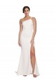 Sleeveless Ivory Sheath Stretch Crepe One Shoulder Semi Formal Evening Dress / Prom Dress / Bridesmaid Dress Maidstone