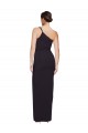 Sleeveless Black Sheath Stretch Crepe One Shoulder Formal Dress / Bridesmaid Dress Maidstone