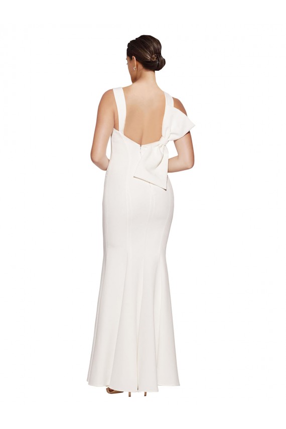 Sleeveless Ivory Low Back Sheath Square Neck Formal Evening Gown / Prom Dress / Bridesmaid Dress Maidstone