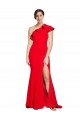 Sleeveless Red Sheath One Shoulder Semi Formal Evening Dress / Prom Dress / Bridesmaid Dress Maidstone