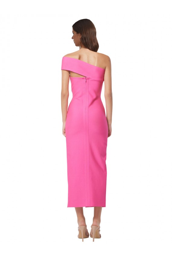 Sleeveless Fuchsia Sheath One Shoulder Formal Evening Gown / Prom Dress / Bridesmaid Dress Maidstone