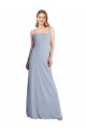 Sleeveless Smoke Blue Criss Cross Open Back A-Line Square Neck Prom Dress / Bridesmaid Dress Maidstone