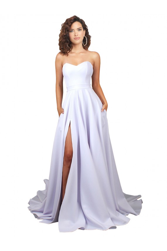 Sleeveless White A-Line Sweetheart Beach Wedding Dress Maidstone