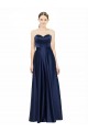 Sleeveless Dark Navy Low Back A-Line Sweetheart Black Tie Evening Gown / Bridesmaid Dress Maidstone