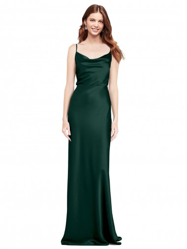 Sleeveless Hunter V-Back Sheath Cowl Neck Black Tie Evening Gown / Prom Dress / Bridesmaid Dress Maidstone