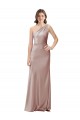 Sleeveless Dusty Pink Open Back Sheath One Shoulder Formal Evening Gown / Prom Dress / Bridesmaid Dress Maidstone