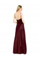 Sleeveless Burgundy Gold A-Line Stretch Satin Spaghetti Straps Bridesmaid Dress / Evening Dress Maidstone