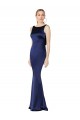 Sleeveless Dark Navy Low Back Sheath Halter Neck Formal Evening Gown / Prom Dress / Bridesmaid Dress Maidstone