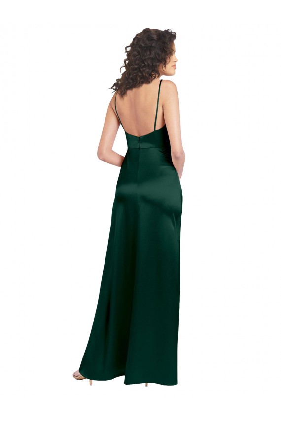 Sleeveless Hunter Open Back A-Line Scoop Neck Formal Evening Gown / Prom Dress / Bridesmaid Dress Maidstone