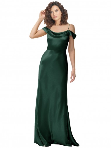 Sleeveless Hunter V-Back A-Line Off the Shoulder Formal Evening Gown / Prom Dress / Bridesmaid Dress Maidstone