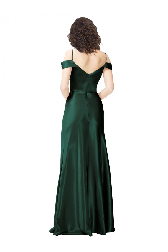 Sleeveless Hunter V-Back A-Line Off the Shoulder Formal Evening Gown / Prom Dress / Bridesmaid Dress Maidstone