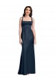 Sleeveless Dark Navy Low Back A-Line Square Neck Formal Evening Gown / Prom Dress / Bridesmaid Dress Maidstone