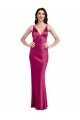 Sleeveless Fuchsia Low Back A-Line Spaghetti Straps Formal Evening Gown / Prom Dress / Bridesmaid Dress Maidstone