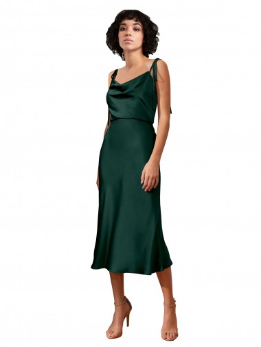 Sleeveless Hunter Sheath Cowl Neck Black Tie Evening Gown / Prom Dress / Bridesmaid Dress Maidstone