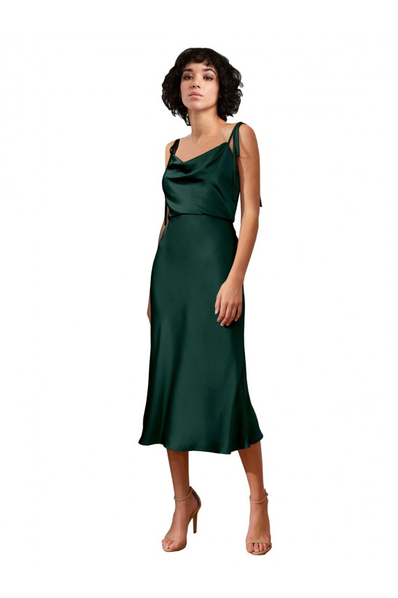 Sleeveless Hunter Sheath Cowl Neck Black Tie Evening Gown / Prom Dress / Bridesmaid Dress Maidstone